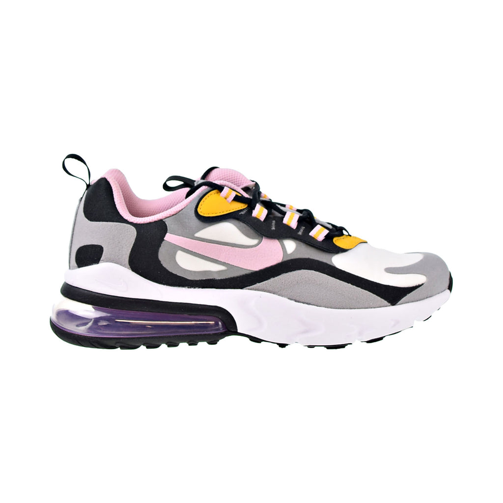 Nike Air Max 270 React Big Kids' Shoes Particle Grey-Arctic Pink-Sulfur