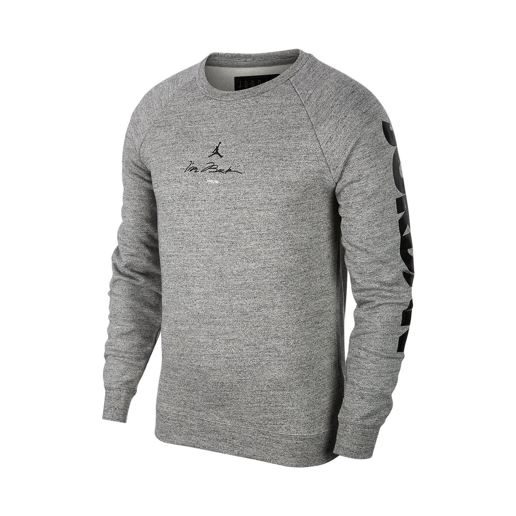 Jordan Men's Legacy AJ11 Fleece Crew Sweatshirt Carbon Heather