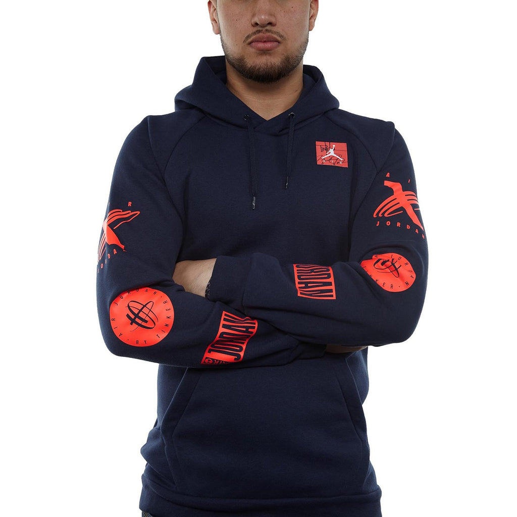 Air Jordan Men s Legacy Tinker Men s Pullover Hoodie Navy Blue