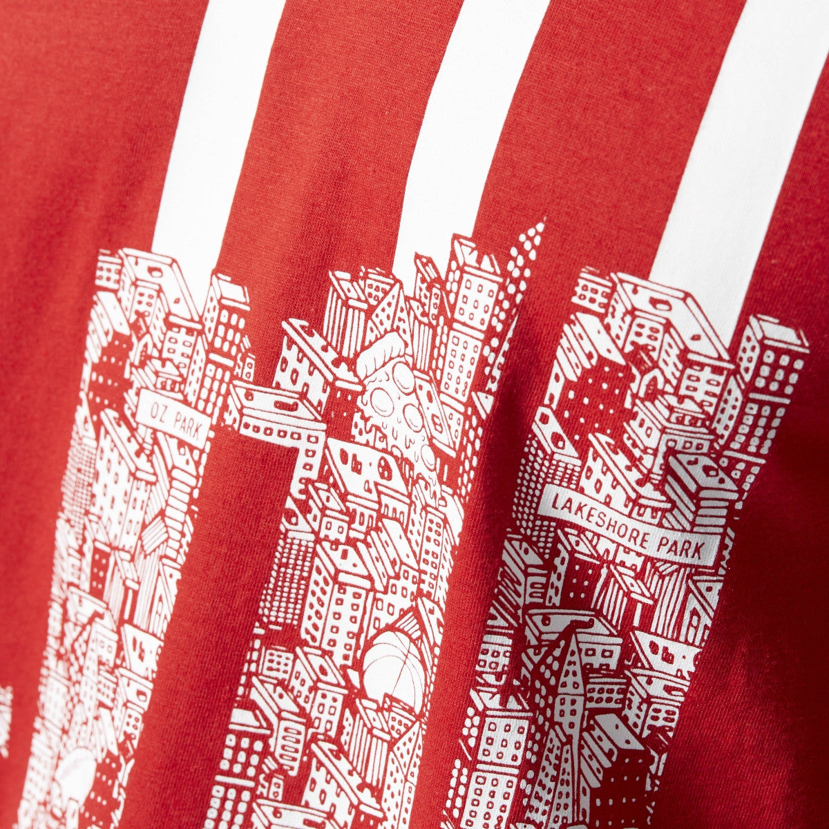 Adidas Originals Chicago Men's Training T-Shirt Scarlet/White