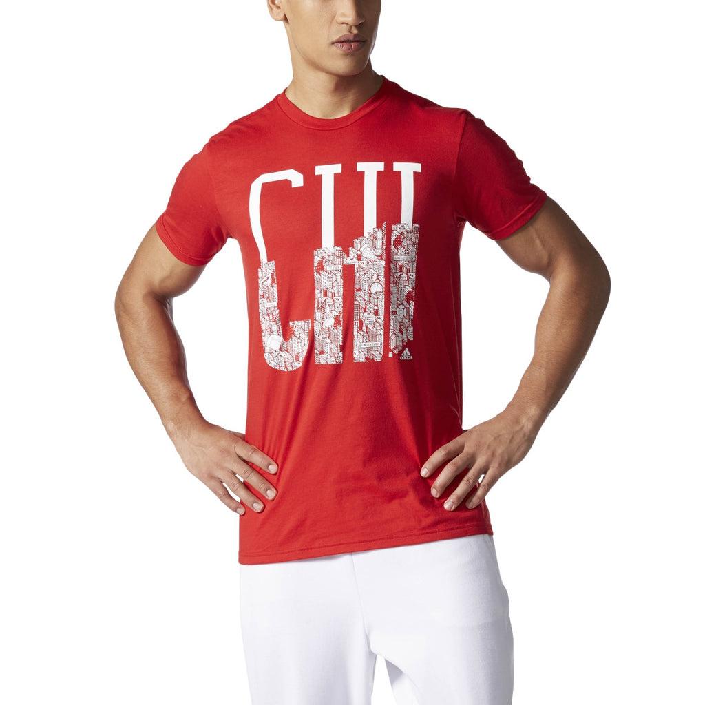 Adidas Originals Chicago Men's Training T-Shirt Scarlet/White