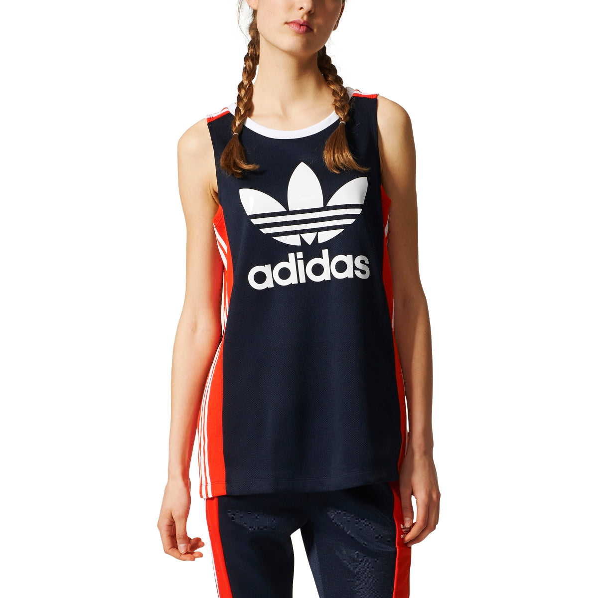Adidas Women's Originals Osaka AR Tank Top Legend Ink/Orange Red/White