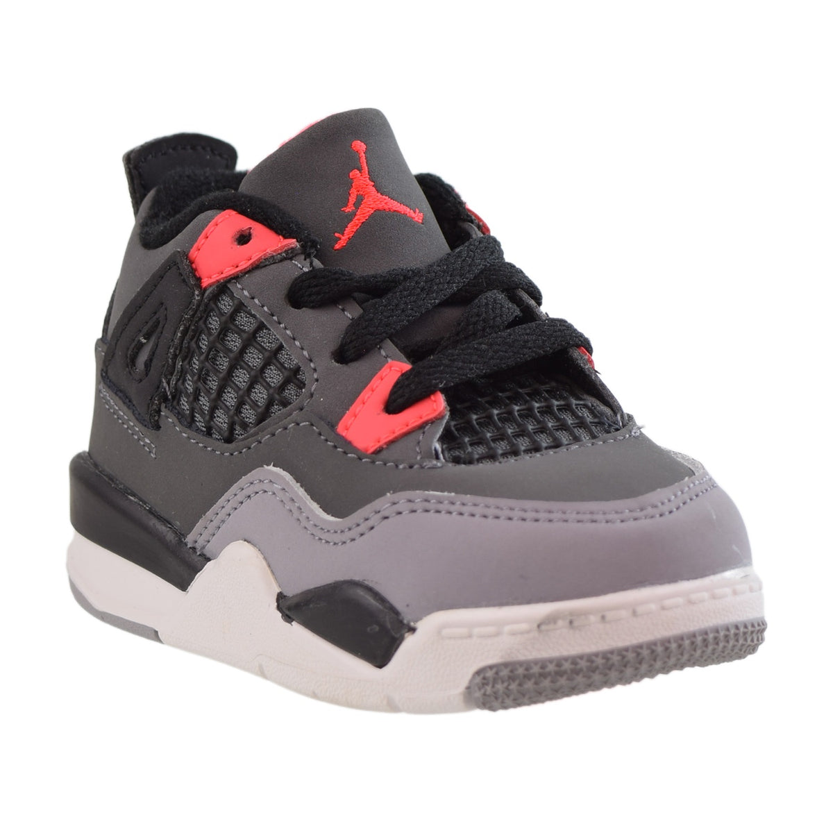 Jordan Retro 4 Infrared (TD) Toddlers Shoes Dark Grey-Infrared 23-Black