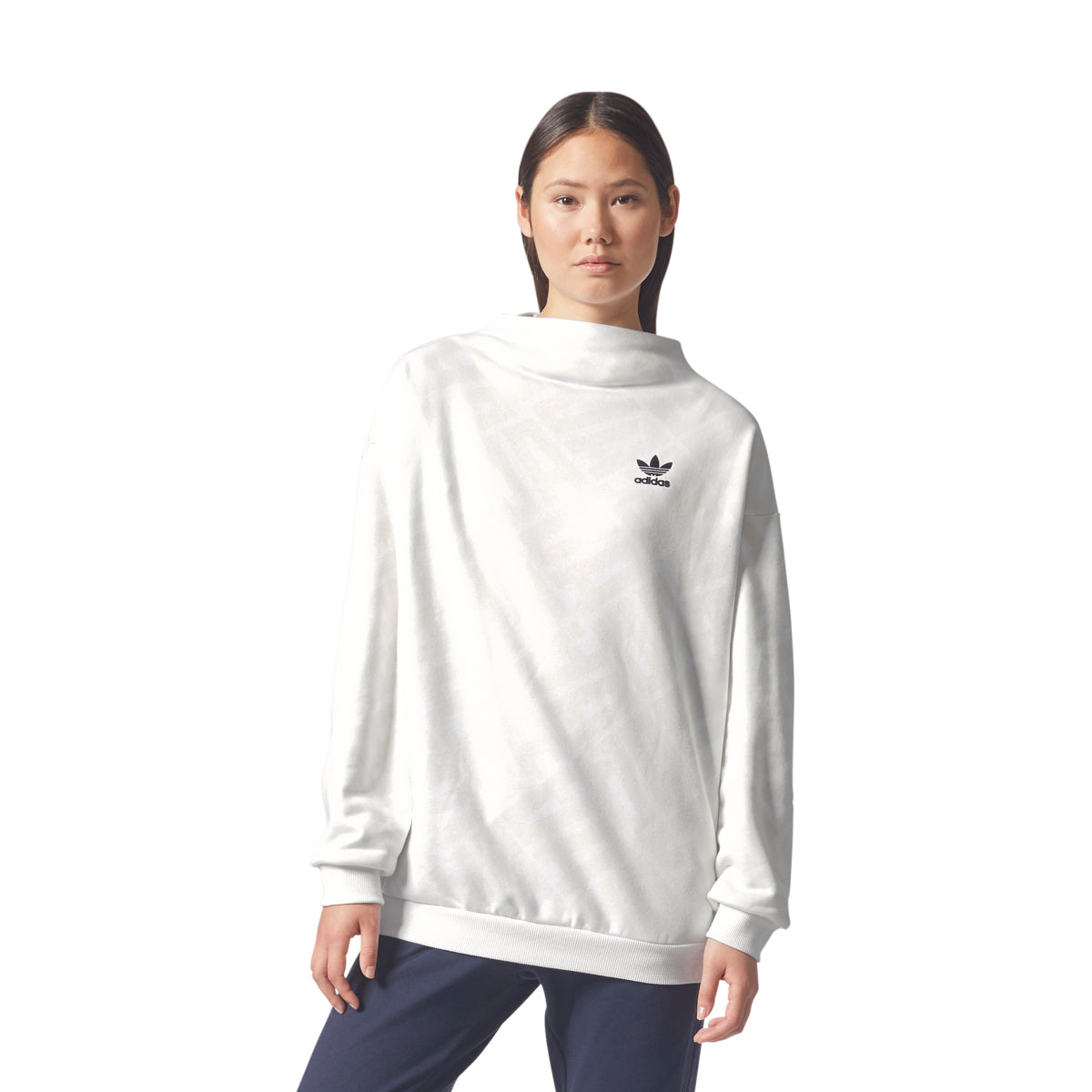 Adidas Women's Originals St. Petersburg Alloverprint Sweatshirts Chalk White