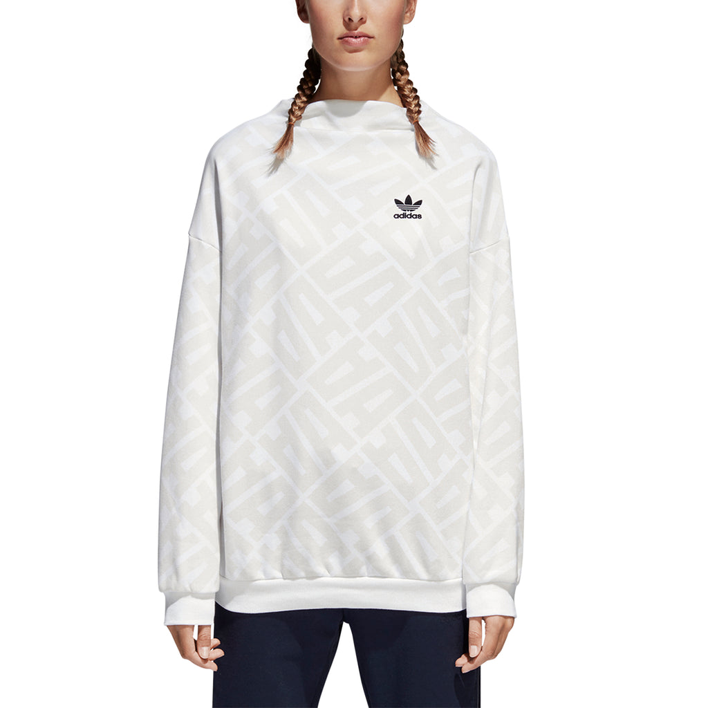 Adidas Women's Originals St. Petersburg Alloverprint Sweatshirts Chalk White