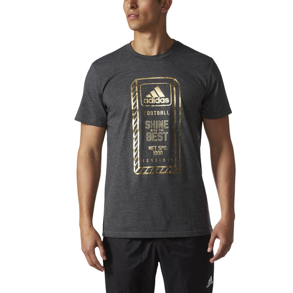 Adidas t shirt schwarz gold online