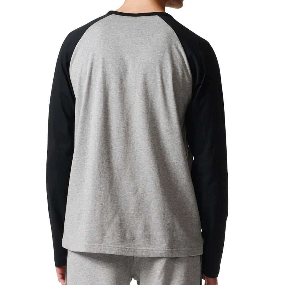 Adidas Originals Trefoil Men's Long Sleeve T-Shirt Medium Grey Heather/Black
