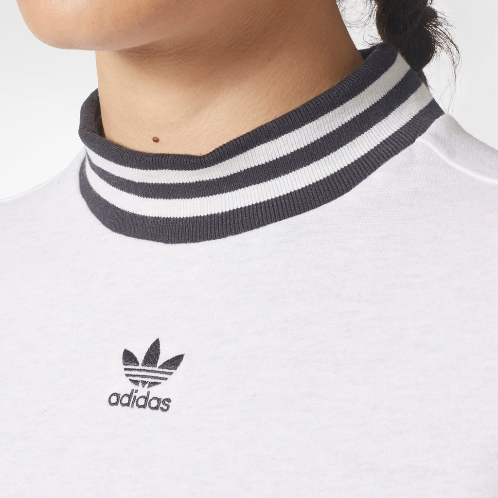 Adidas Cream/Black Women\'s T-Shirt Originals Longsleeve