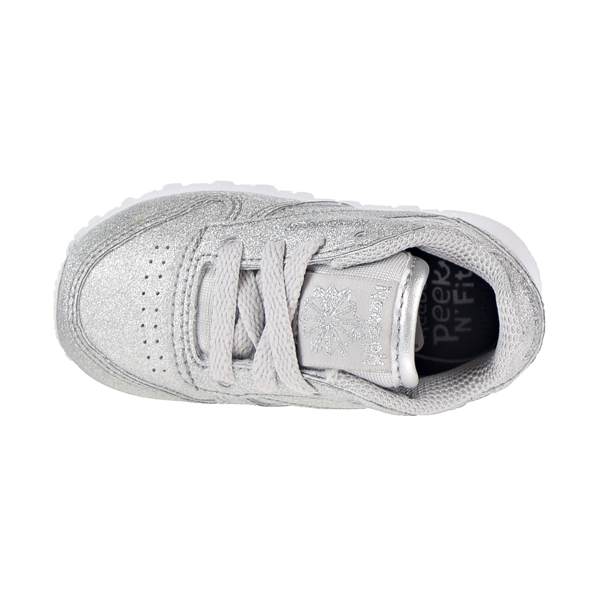 Reebok Classic Leather Syn Toddler's Shoes Silver Metallic/Snow Grey/White