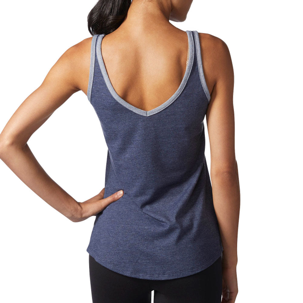 Adidas Originals New York Red Bulls V-Neck Women's Tank Top Blue Heather