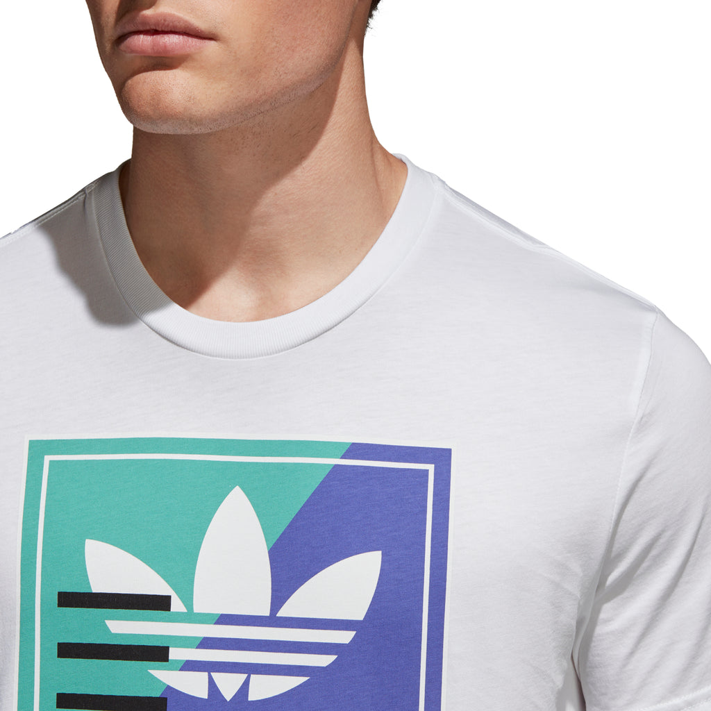 Graphic Front Adidas Men\'s Shortsleeve T-Shirt Originals White/Blue