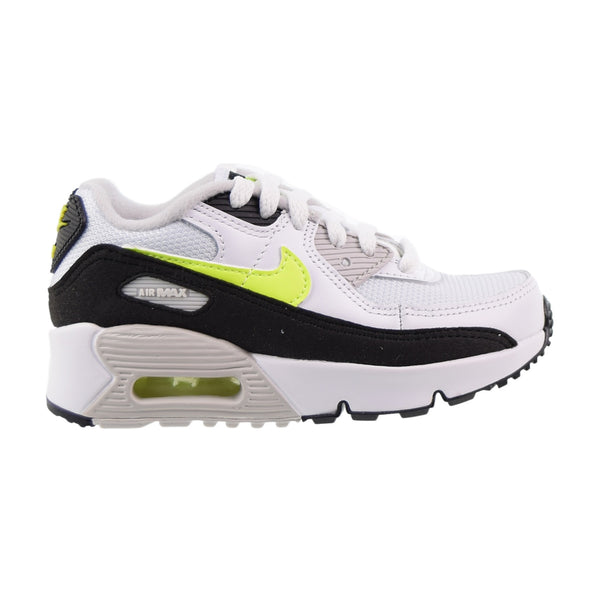 Nike Air Max 90 (PS) Little Kids' Shoes White-Black-Neutral Grey-Hot Lime