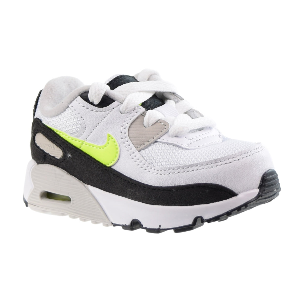 Nike Air Max 90 LTR (TD) Toddlers Shoes White-Hot Lime-Black
