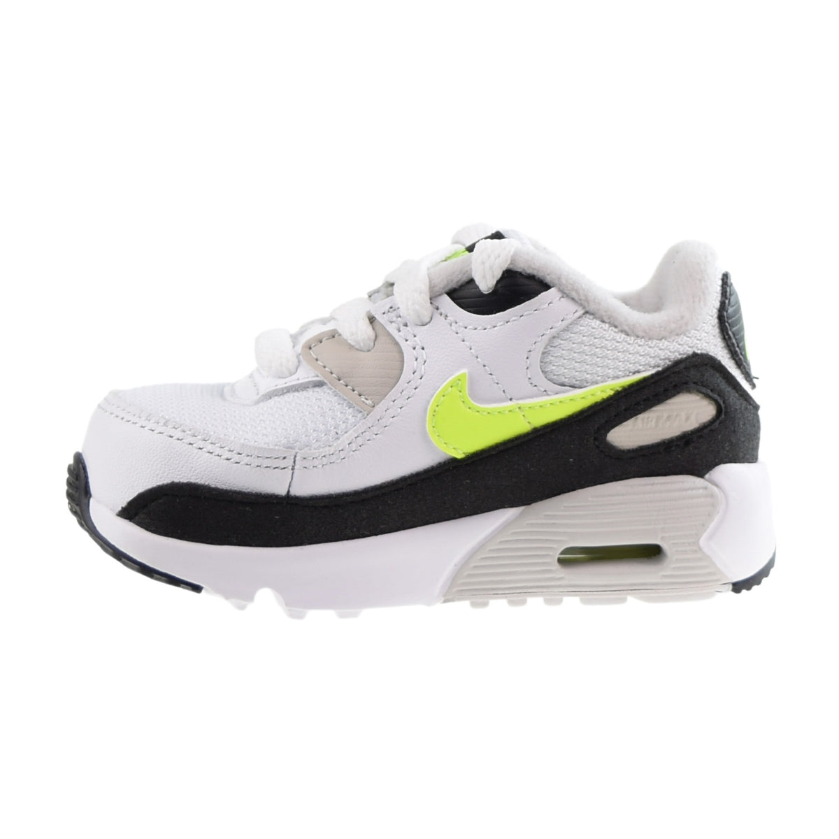 Nike Air Max 90 LTR (TD) Toddlers Shoes White-Hot Lime-Black