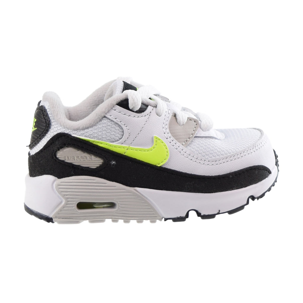 Nike Air Max 90 LTR (TD) Toddlers Shoes White-Hot Lime-Black