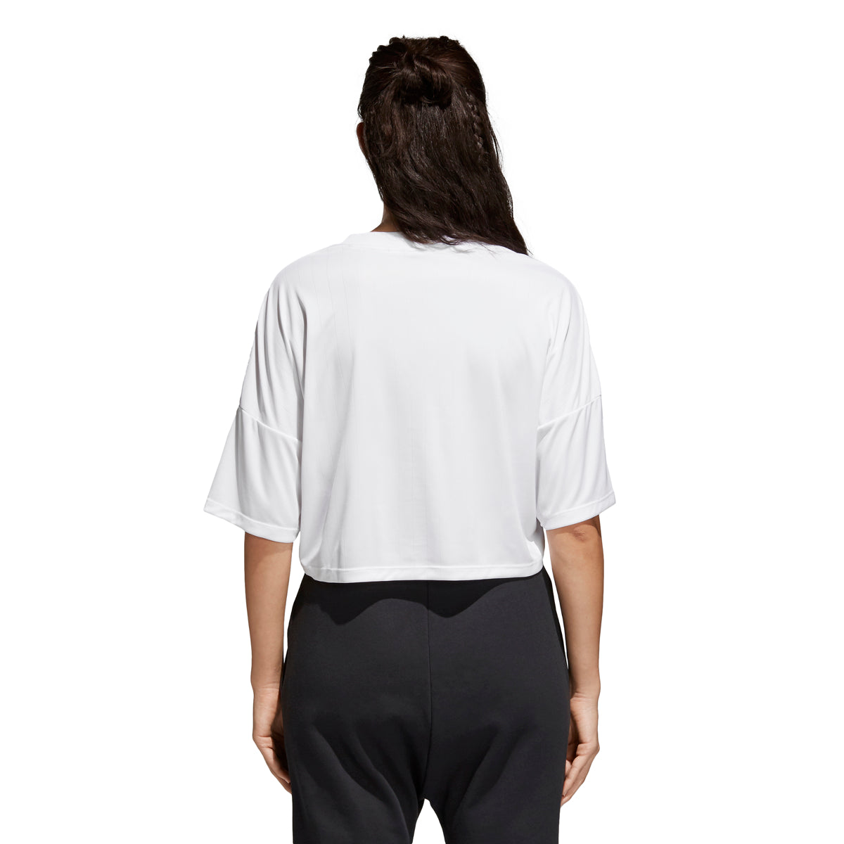 Adidas Women's Originals Trefoil Crop Tee White/Chalk Coral