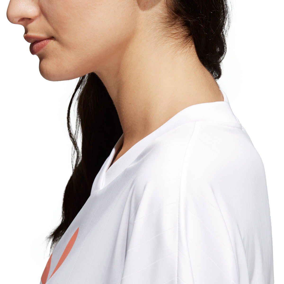 Adidas Women's Originals Trefoil Crop Tee White/Chalk Coral
