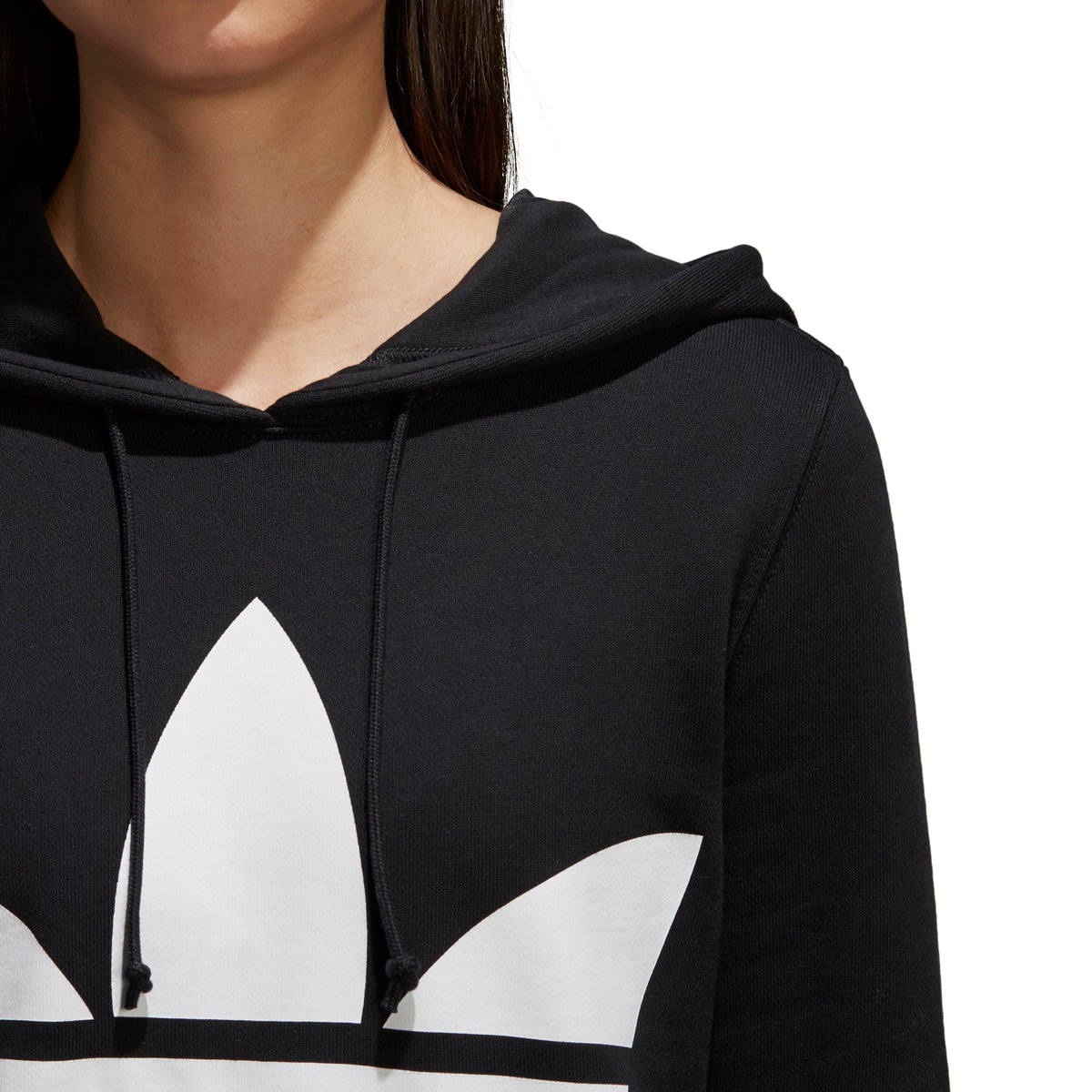 Adidas Women's Originals Trefoil Pullover Hoodie Black/White
