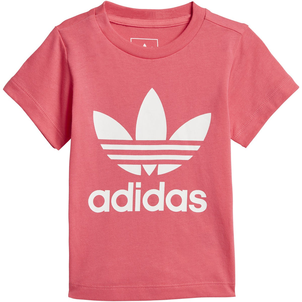 Adidas Originals Baby Girls Trefoil Tee Real Pink/White