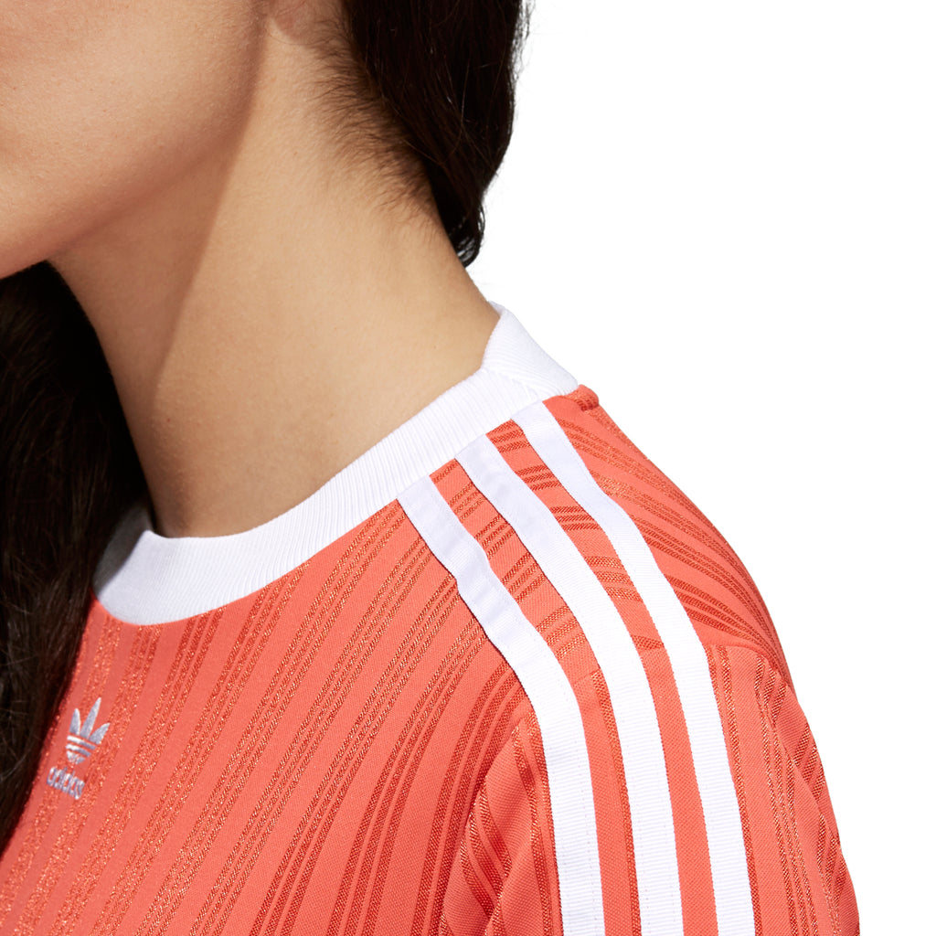 Scarlet/W Women\'s Sweatshirt Adidas Originals 3-Stripes Adicolor Trace