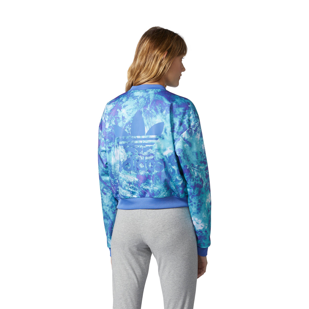 Adidas Women's Originals Ocean Elements Crop Track Jacket Multicolor