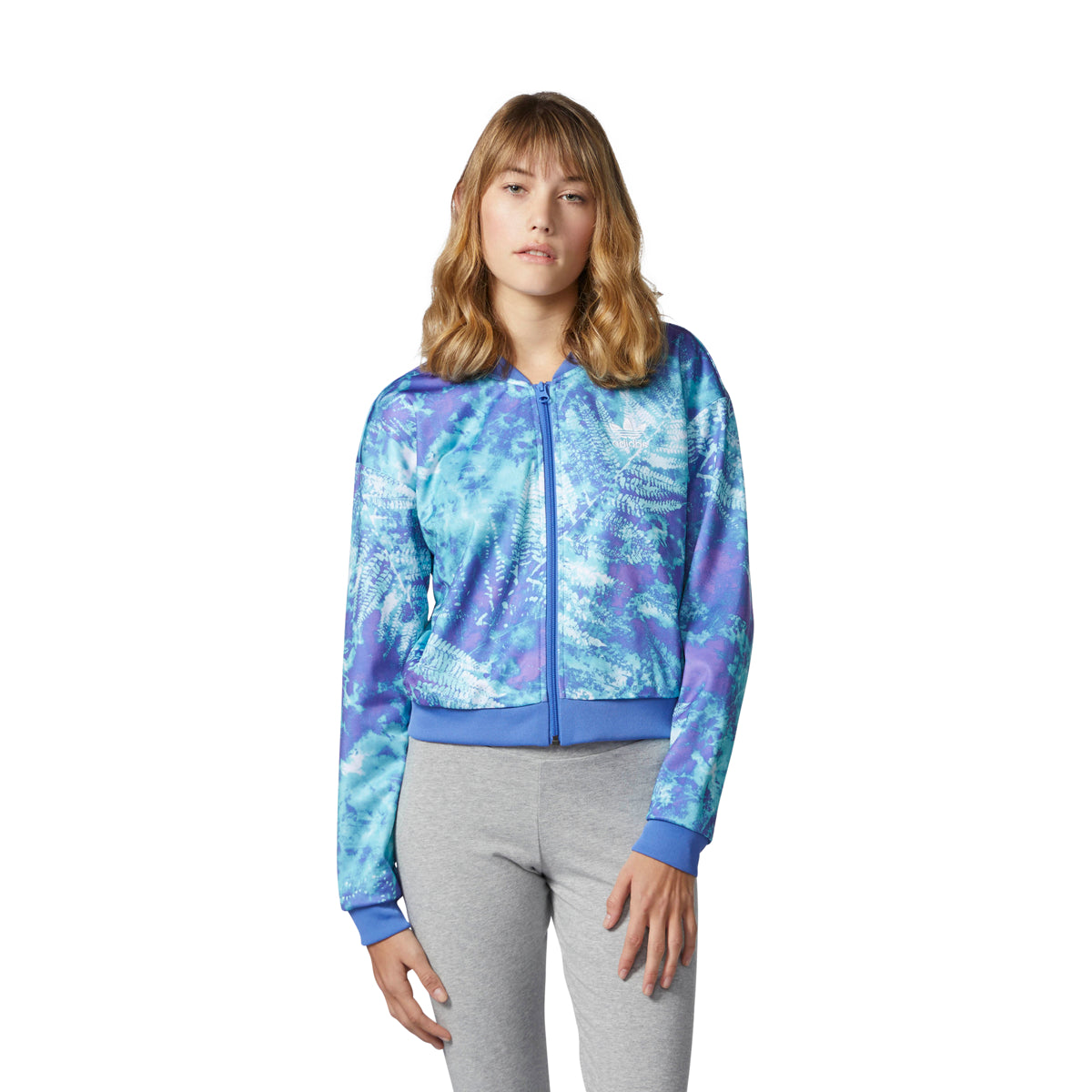 Adidas Women's Originals Ocean Elements Crop Track Jacket Multicolor