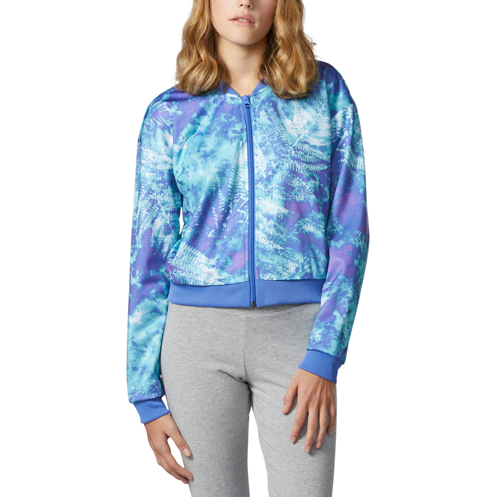 Adidas Women's Originals Ocean Elements Crop Track Jacket Multicolor