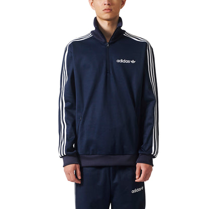 Adidas Men's Originals Minoh Half Zip Pullover Track Jacket Legend Ink/White