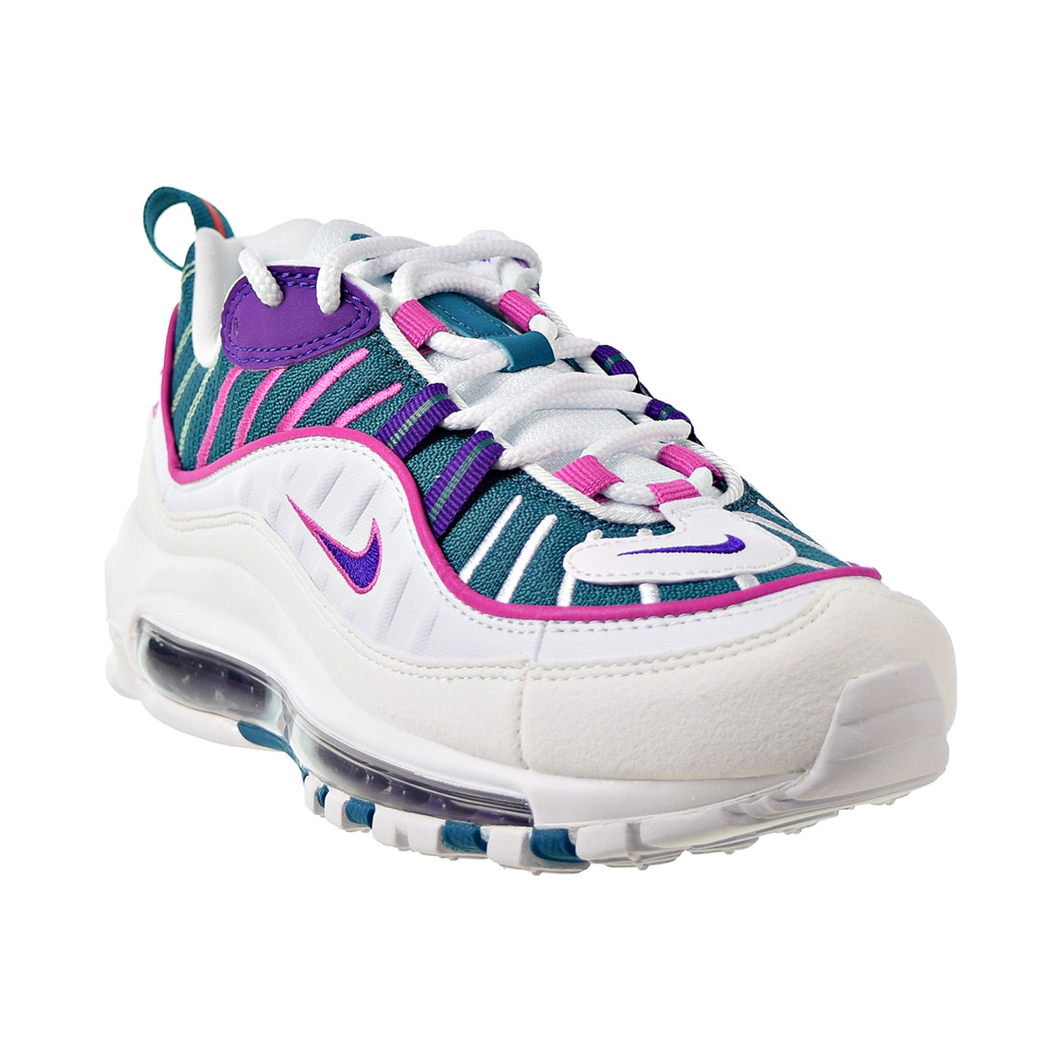 Nike Air Max 98 Women's Shoes Bright Spruce-Fuchsia-Voltage Purple