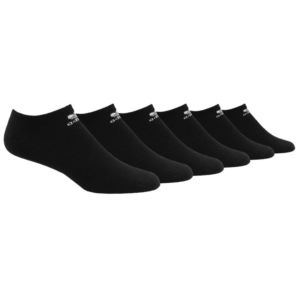 Adidas Originals Trefoil Cushioned 6-Pack No-Show Men's Socks Black/White
