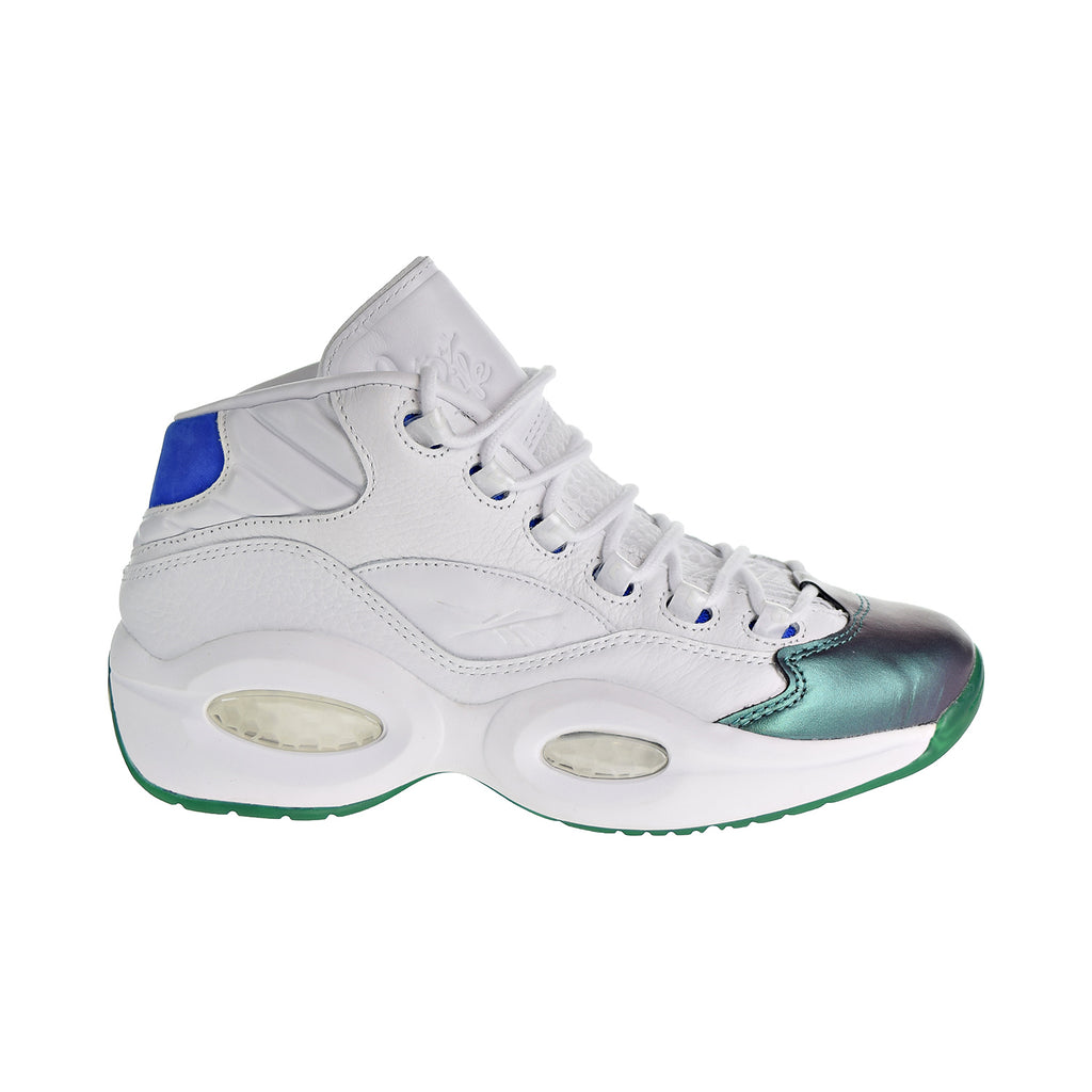 Reebok Question Mid Curren$y "Jet Life" Men's Shoes Stem Green/Vital Blue/White