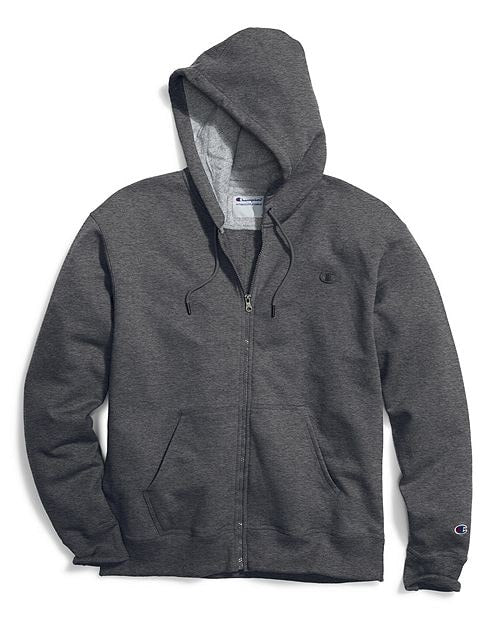 Champion Men's Powerblend Sweats Full Zip Jacket Granite Heather