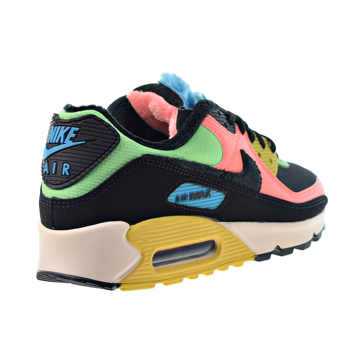 Nike Air Max 90 PRM Women's Shoes Atomic Pink-Black Laser Blue