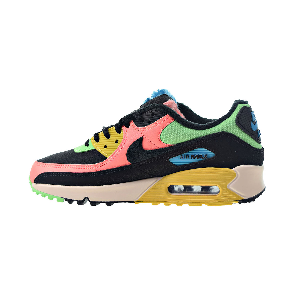 Nike Air Max 90 PRM Women's Shoes Atomic Pink-Black Laser Blue