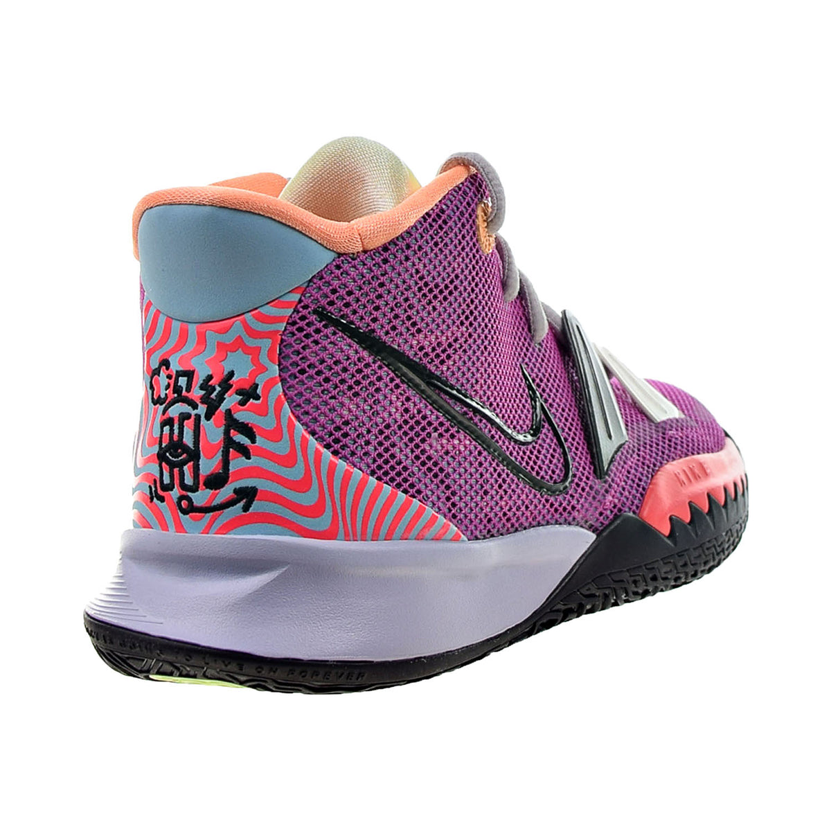 Nike Kyrie 7 'Creator' Big Kids' Shoes Active Fuchsia-Ghost-Flash Crimson-Black