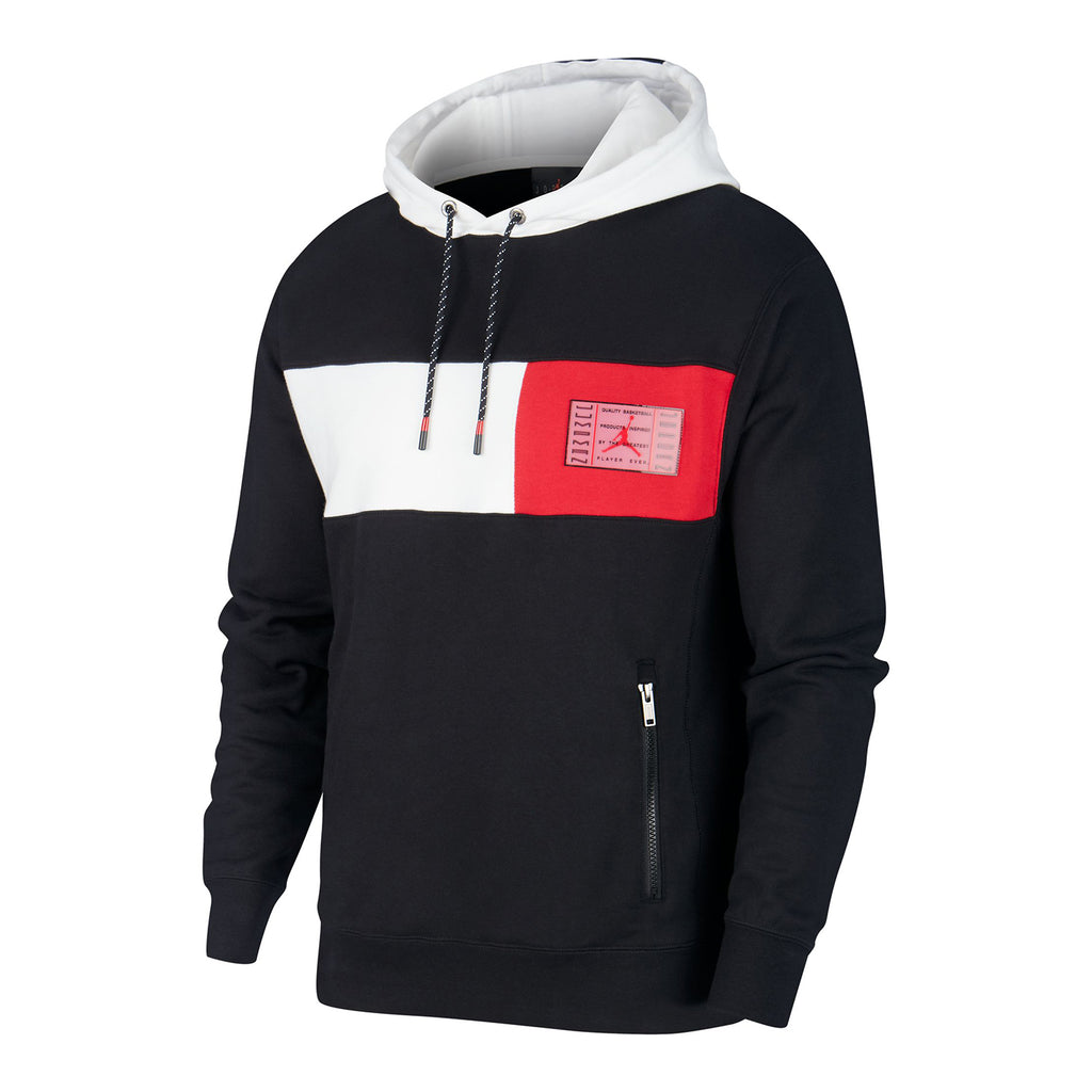 Jordan Legacy AJ11 Men's Pullover Hoodie Black-Gym Red-White