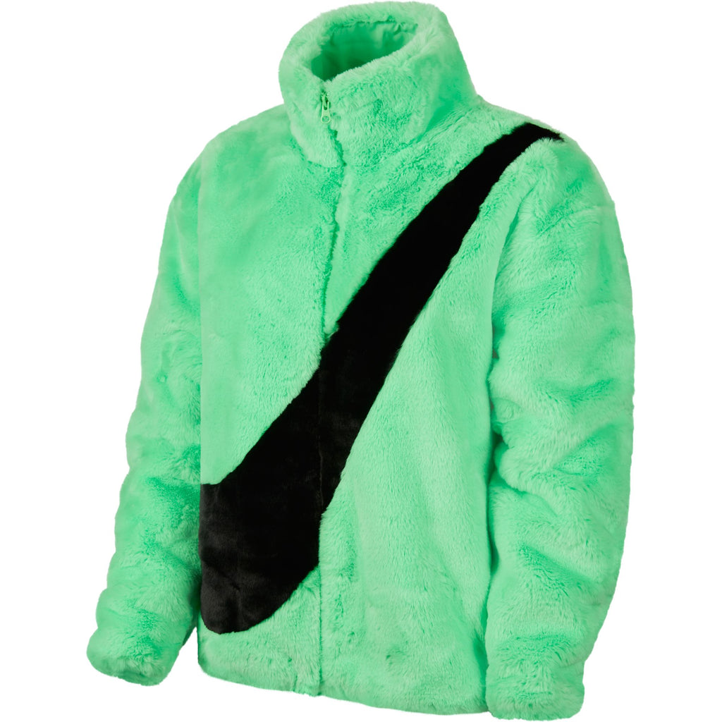 Nike Sportswear Faux Fur Women's Jacket Green-Black