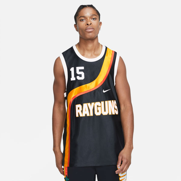 Nike Roswell Rayguns Vince Carter Basketball Men's Jersey Black-Gold-Orange