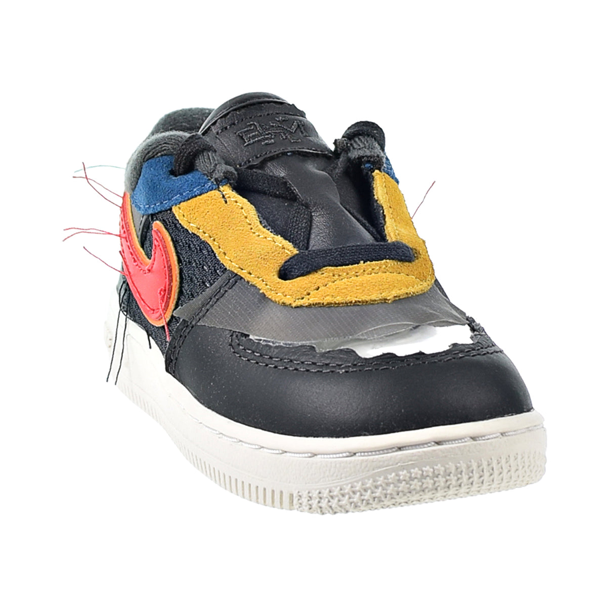 Nike Air Force 1 Black History Month Baby Toddler Shoes Dark Smoke Grey-Track Red