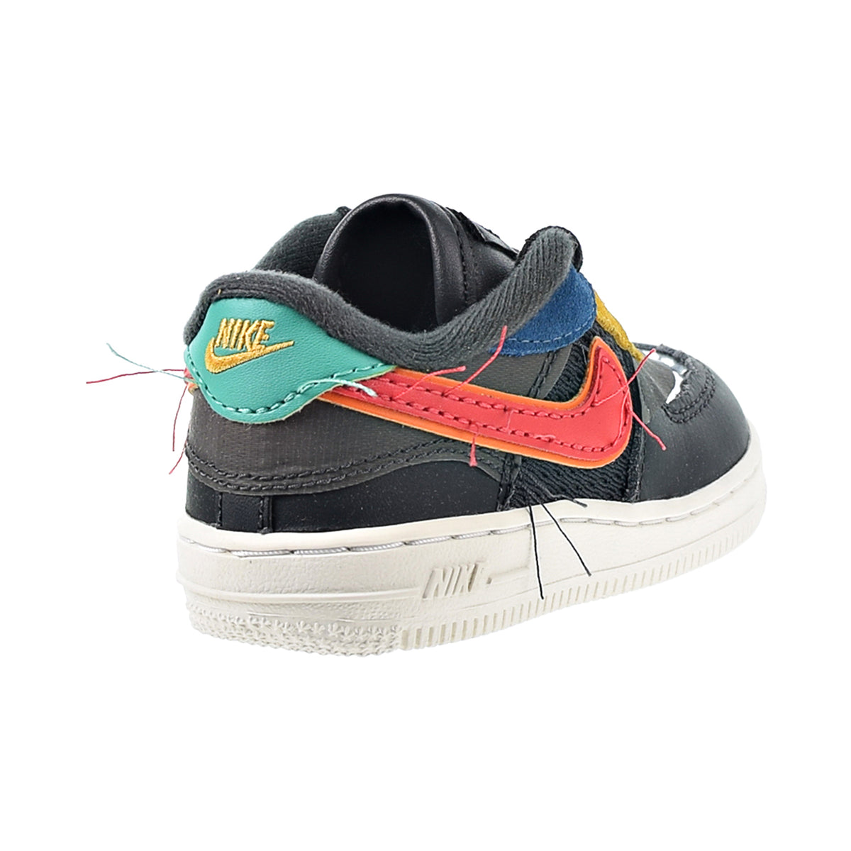 Nike Air Force 1 Black History Month Baby Toddler Shoes Dark Smoke Grey-Track Red