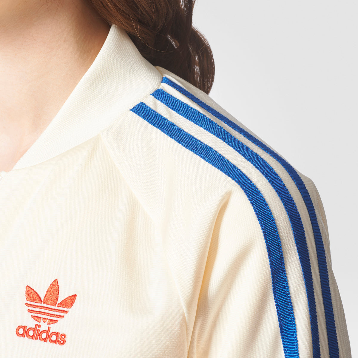 Adidas Women's Originals Embellished Arts SST Track Jacket Beige-Khaki