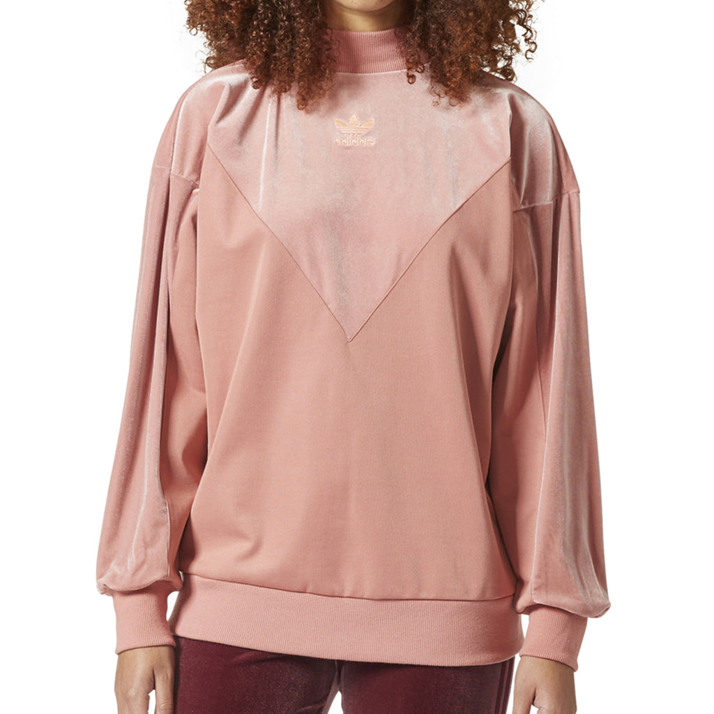 Adidas Originals Velvet Vibes Crew Women's Sweatshirt Raw Pink