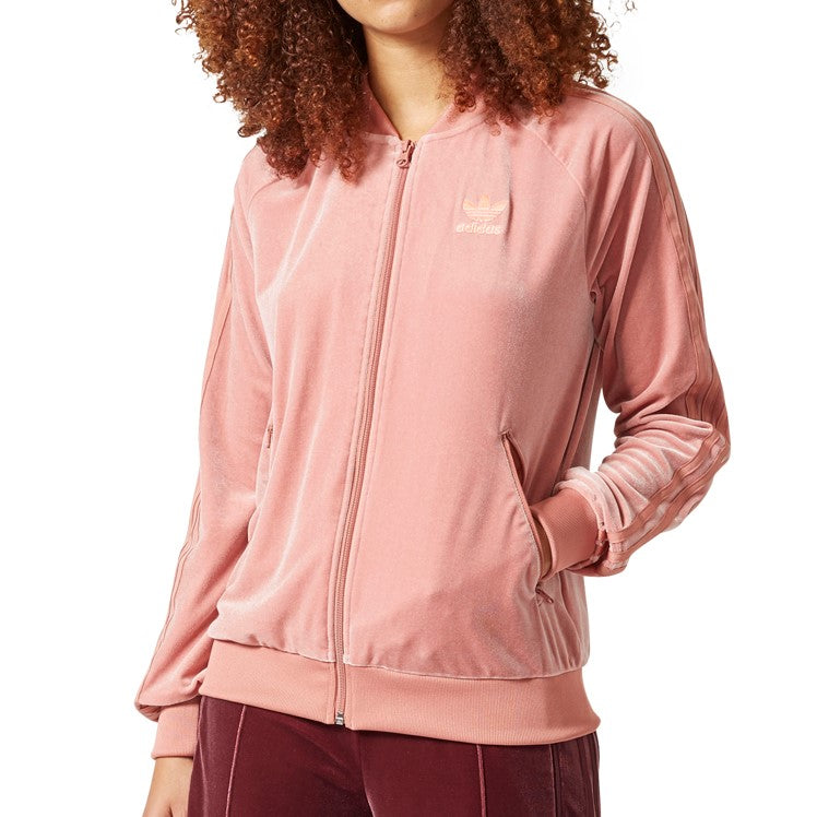 Adidas Originals Velvet Vibes SST Track Jacket Women's Raw Pink