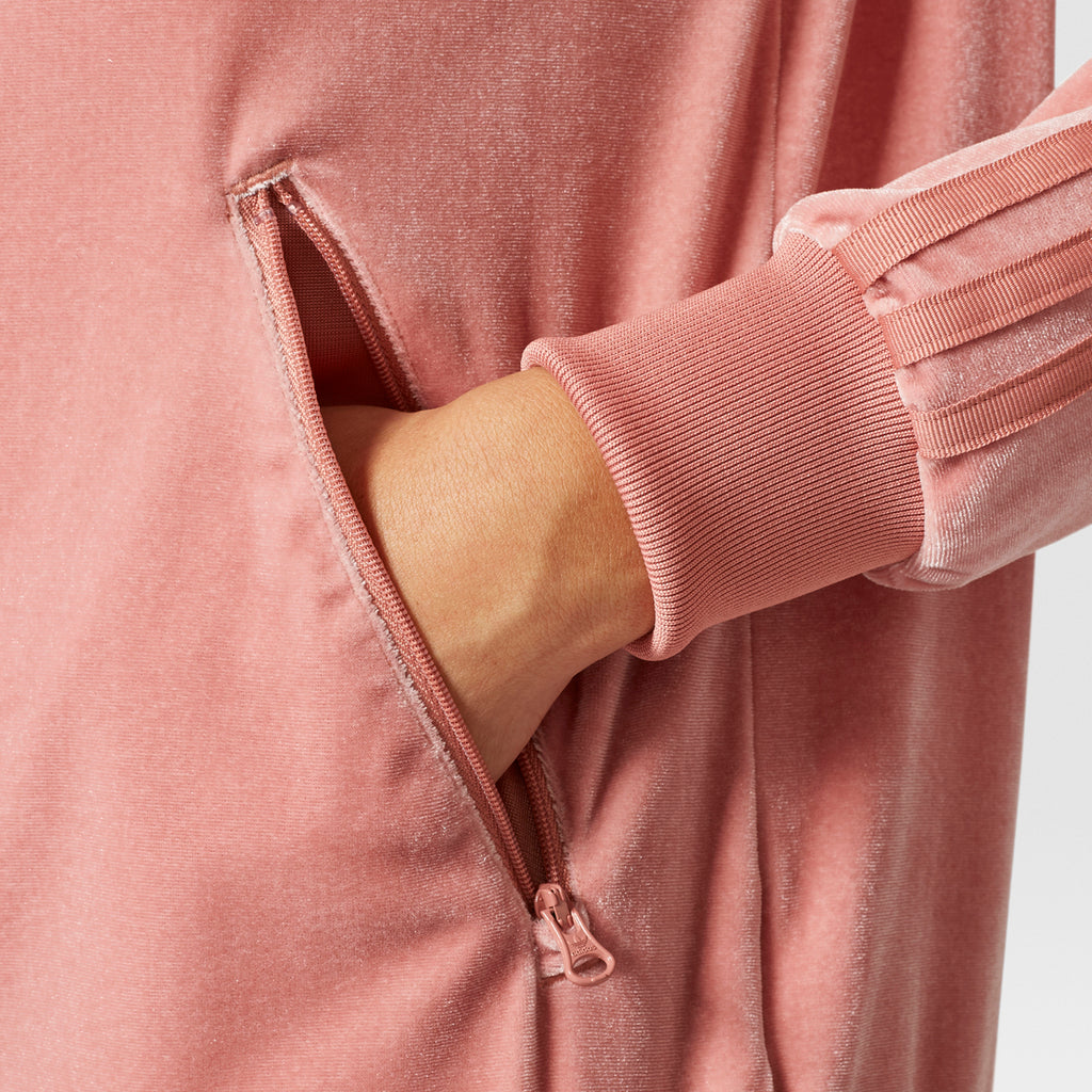 Adidas Originals Velvet Vibes SST Track Jacket Raw Pink