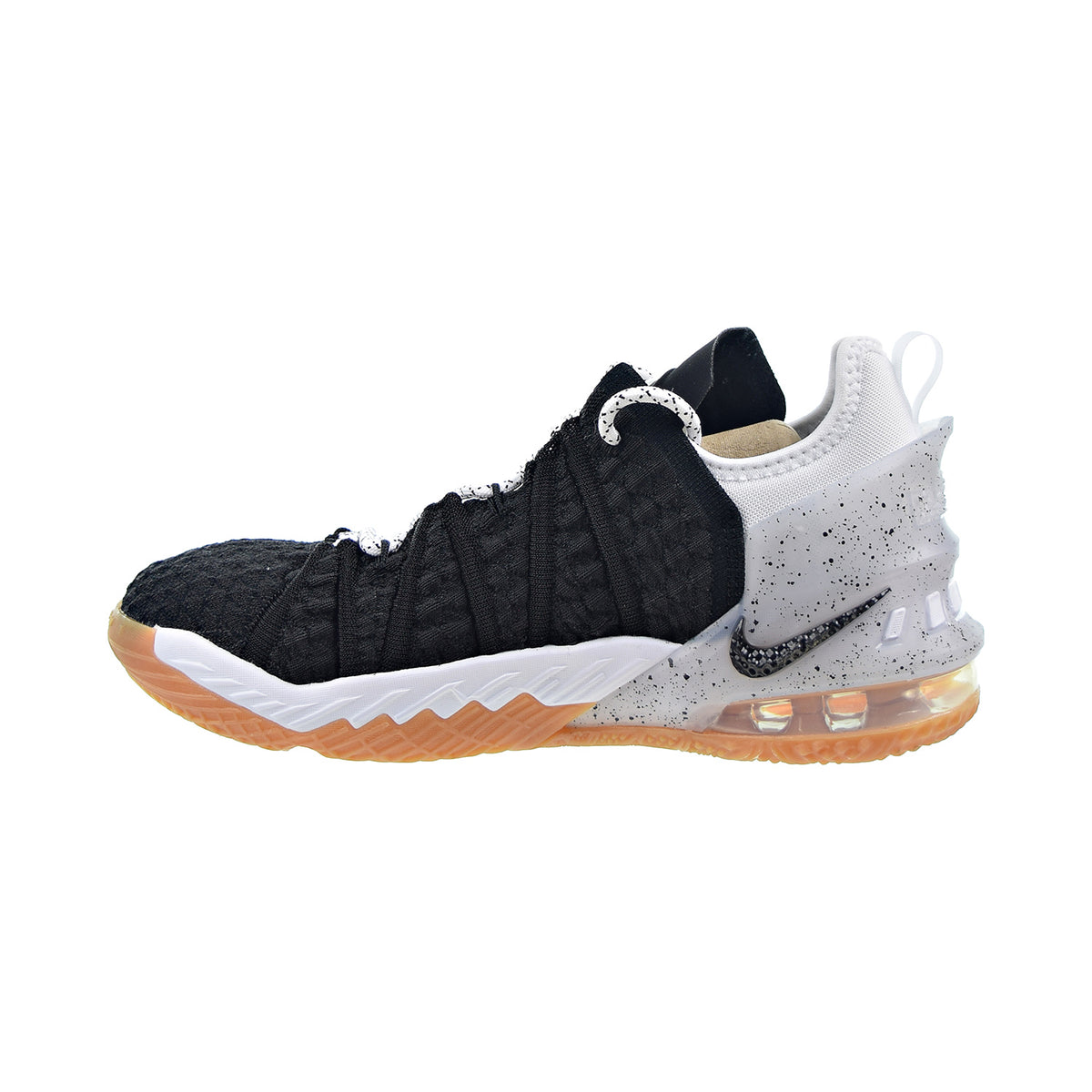 Nike Lebron XVIII (GS) Big Kids' Shoes Black-White-Gum Med Brown