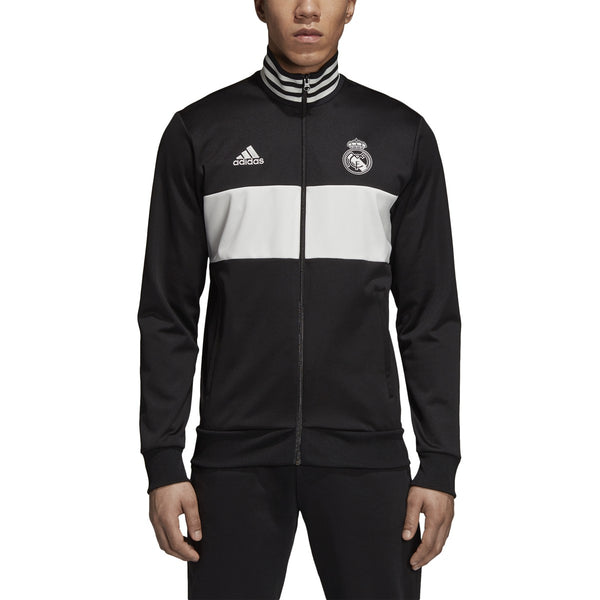 Adidas Men's Soccer Real Madrid 3-Stripes Track Jacket Black/Core White
