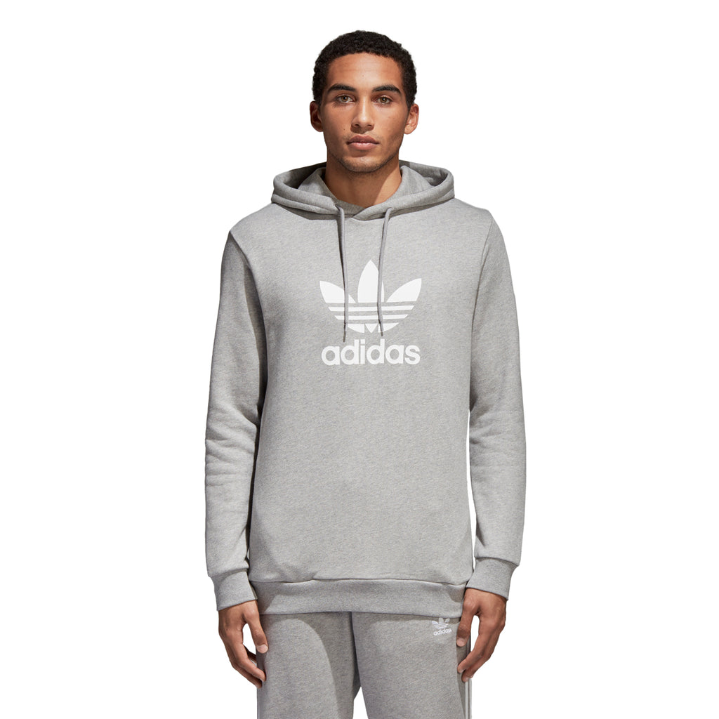 Adidas Originals Trefoil Warm-Up Men\'s Pull Over Hoodie Grey Heather/W
