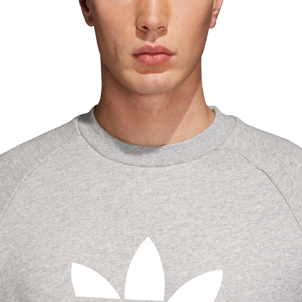 Adidas Men's Originals Trefoil Warm-Up Crew Sweatshirt Medium Grey Heather