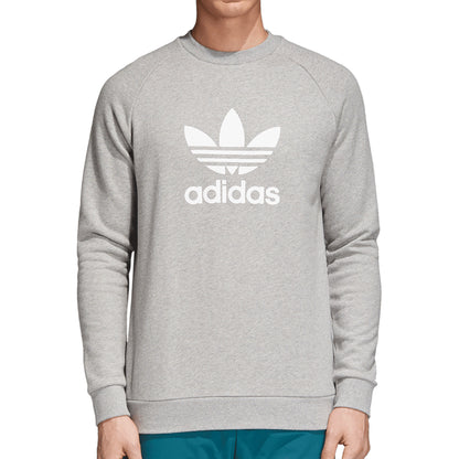 Adidas Men's Originals Trefoil Warm-Up Crew Sweatshirt Medium Grey Heather