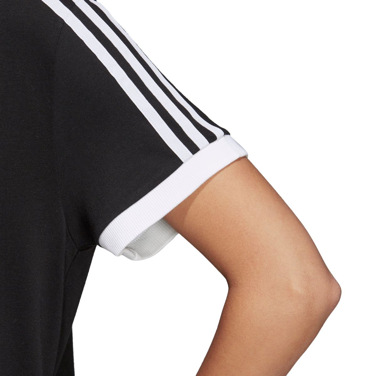 Adidas Originals Trefoil Three Stripes Women's T-Shirt Black/White